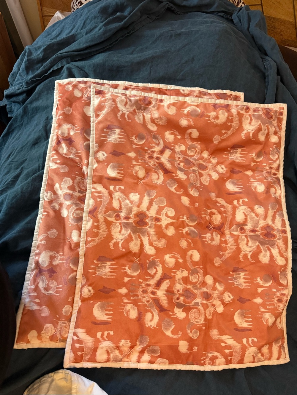2 Opalhouse Tufted Ikat Velvet Pillow Sham Coral - Picture 2 of 5